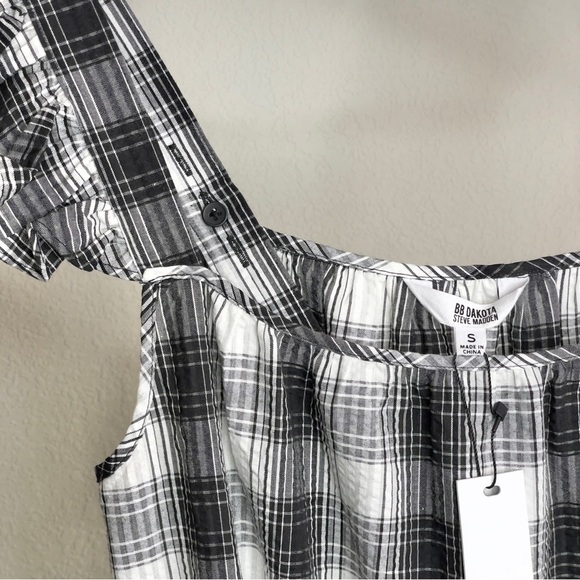 NWT BB Dakota Plaid Sleeveless Maxi Dress Size S - Picture 11 of 16